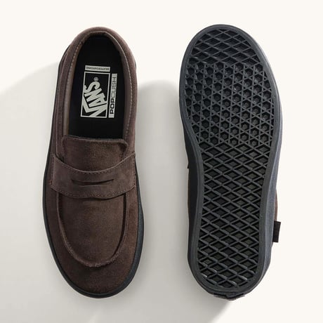 Vans Skate Loafer - Suede - BROWN/BLACK - ヴァンズ(バンズ) スケート ローファー スウェード ブラウン