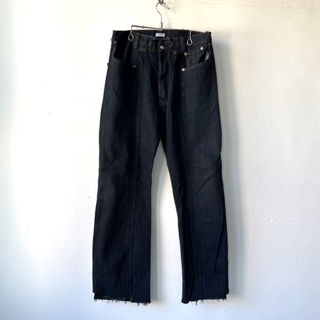 OLD PARK SWAPPED JEANS - BLACK - sizeL ① / OP-593 / OLDPARK オールドパーク スワップト ジーンズ  ブラック Lサイズ ①