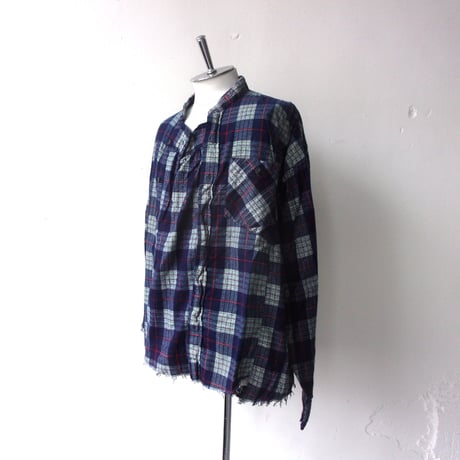 OLD PARK SLEEVE FRONT SHIRT FLANNEL - FREE / OP-590 / OLDPARK オールドパーク スリーブフロント シャツ フランネル