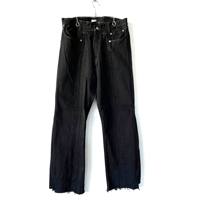 OLD PARK SWAPPED JEANS - BLACK - sizeL ② / OP-593 / OLDPARK オールドパーク スワップト ジーンズ  ブラック Lサイズ  ②