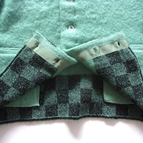 TODAY edition CHECKER MOHAIR CARDIGAN -BLACK- / P-005 / トゥデイエディション チェッカー モヘアカーディガン-ブラック