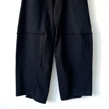 OLD PARK DARTS BAGGY JEANS - BLACK -sizeL / OP-555 / OLDPARK オールドパーク バギージーンズ　デニム ブラック Lサイズ