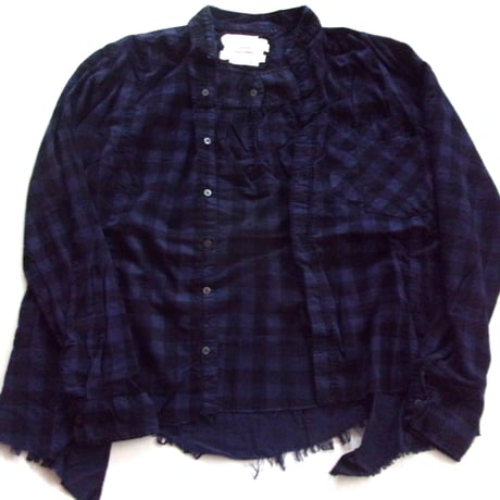 OLD PARK SLEEVE FRONT SHIRT FLANNEL - FREE / OP-590 / OLDPARK オールドパーク スリーブフロント シャツ フランネル