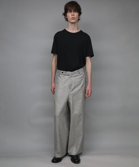 WIDE FRINGE PANTS/GRAY