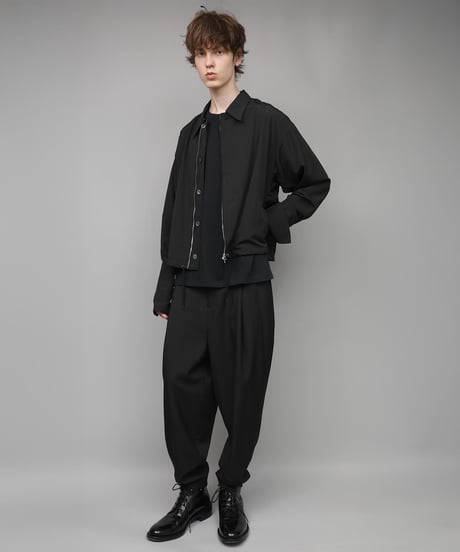 DOUBLE CUFFS ZIP SHIRT/BLACK