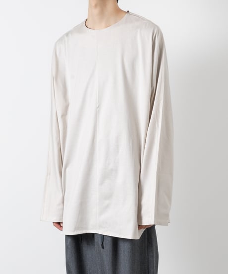 60/2 T-CLOTH DOLMAN SLEEVE T-SHIRT/ GREY-BEIGE