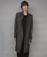 STAND COLLAR MILITARY COAT/KHAKI