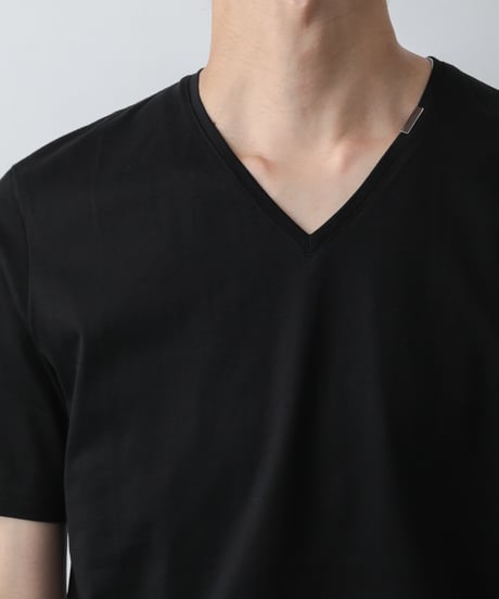 60/2T-CLOTH V-NECK T-SHIRT/BLACK