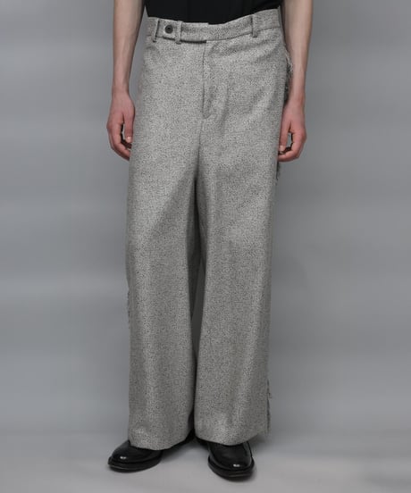 WIDE FRINGE PANTS/GRAY