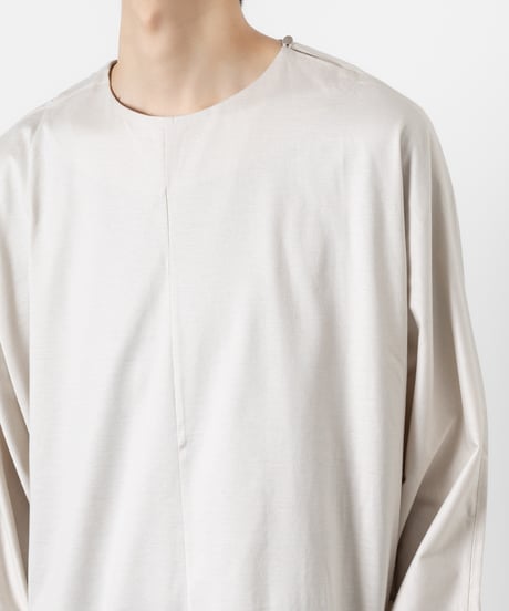 60/2 T-CLOTH DOLMAN SLEEVE T-SHIRT/ GREY-BEIGE