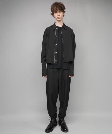DOUBLE CUFFS ZIP SHIRT/BLACK