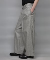 WIDE FRINGE PANTS/GRAY