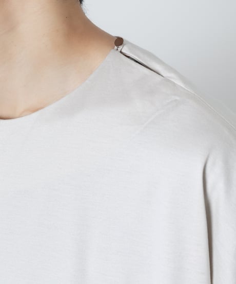 60/2 T-CLOTH DOLMAN SLEEVE T-SHIRT/ GREY-BEIGE