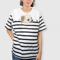 パネルボーダーハグTシャツ Lサイズ