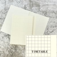 大人の時間割リーフ（両面時間割・A4サイズを2つ折り）24枚入り　800円