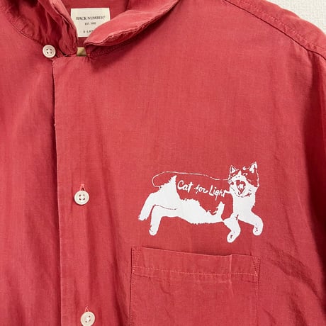 【Upcycled Collections】023. Red半袖シャツ