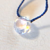 38cmネックレス（シルク・紺）アクアオーラ