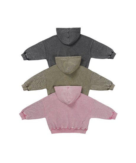 【OUR】【予約商品】pigment waffle parka【90-160cm】