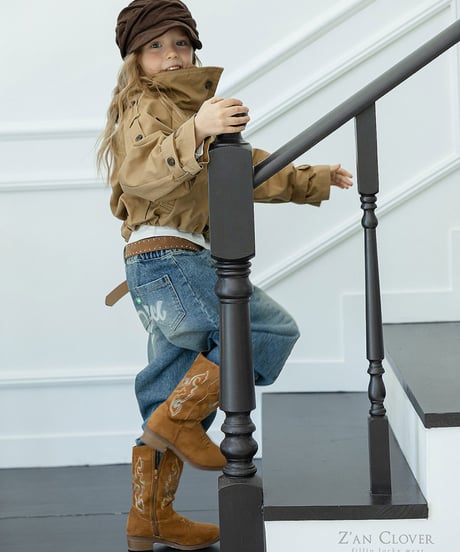 【ZANCLOVER】【予約商品】western boots【17.0-23.0㎝】