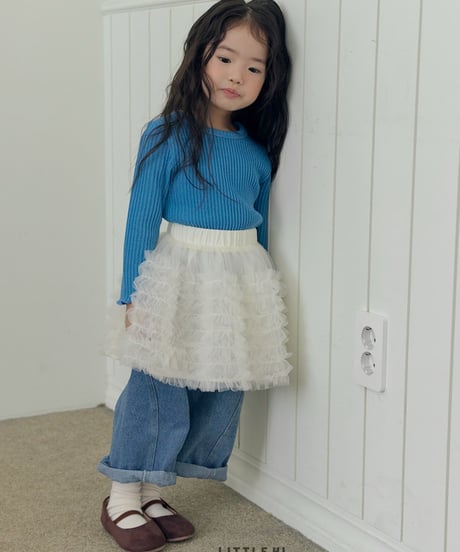 【LITTLE HI】【予約商品】color rib long tee【80-120cm】