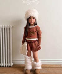 【Ellymolly】【予約商品】multi border pumpkin pants【70-130cm】