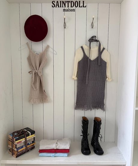 【saont doll】【予約商品】knit long one-piece【90-150cm】