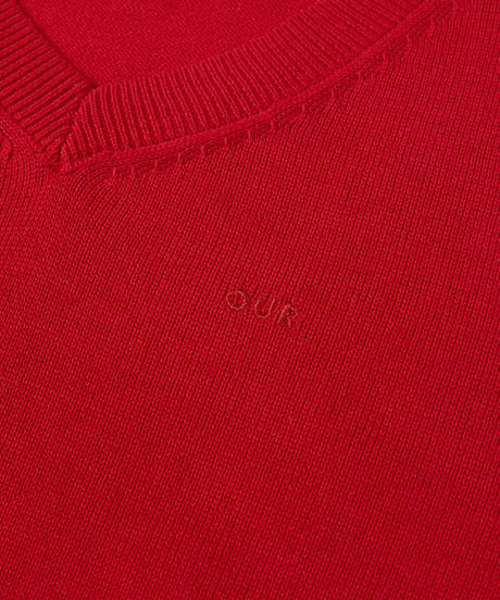 【OUR】【予約商品】Simple Vneck knit【90-160cm】