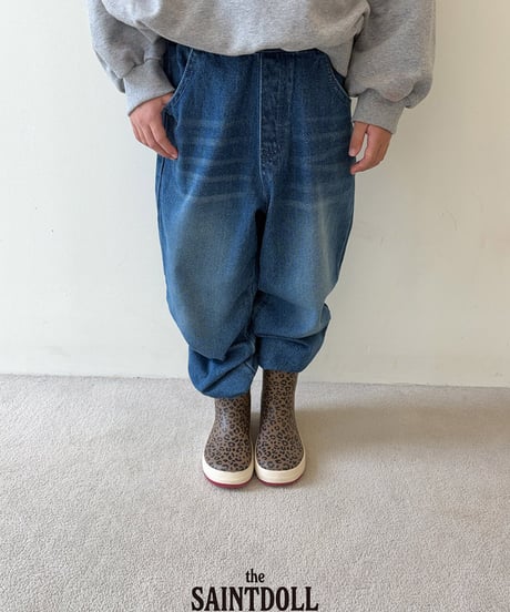 【saont doll】【予約商品】Simple wide straight denim pants【90-MOM】