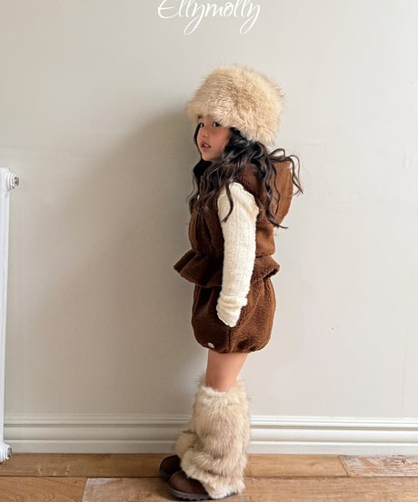 【Ellymolly】【予約商品】fur leg warmer