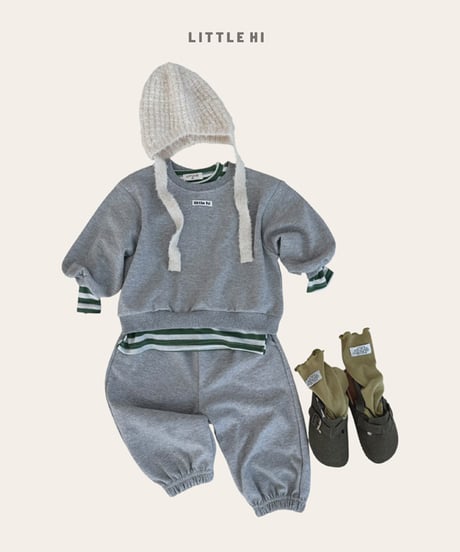 【LITTLE HI】【予約商品】color sweat setup -TOPS-【80-120cm】