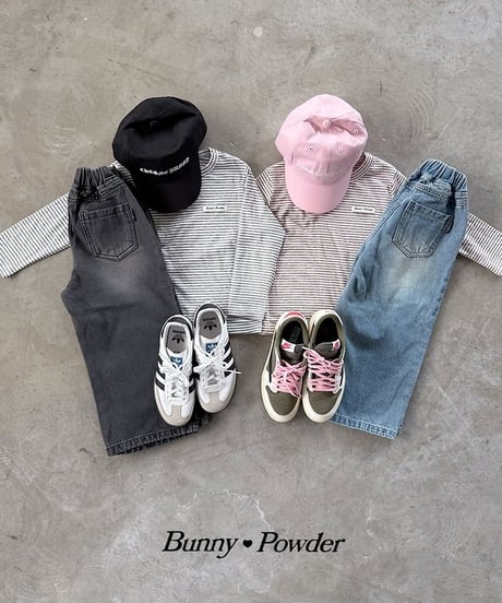【BUNNY POWDER】【予約商品】basic denim pants【90-150cm】