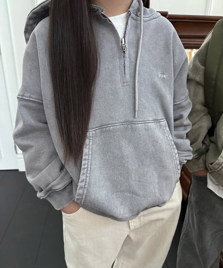 【OUR】【予約商品】chemical wash hoodie【90-160cm】