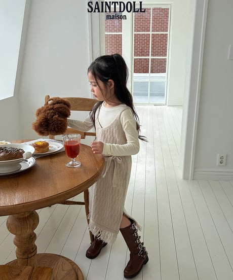 【saont doll】【予約商品】knit long one-piece【90-150cm】
