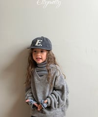 【Ellymolly】【予約商品】Vneck color knit【70-150cm】