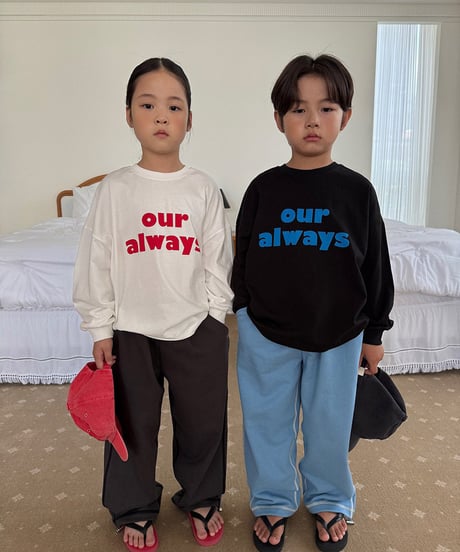 【OUR】【予約商品】”OUR always”long tee【90-160cm】