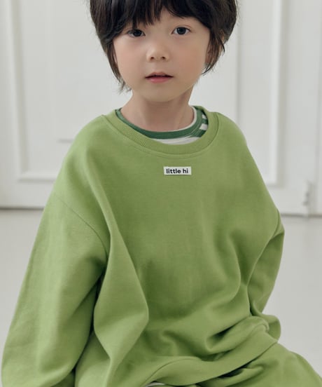 【LITTLE HI】【予約商品】color sweat setup -TOPS-【80-120cm】