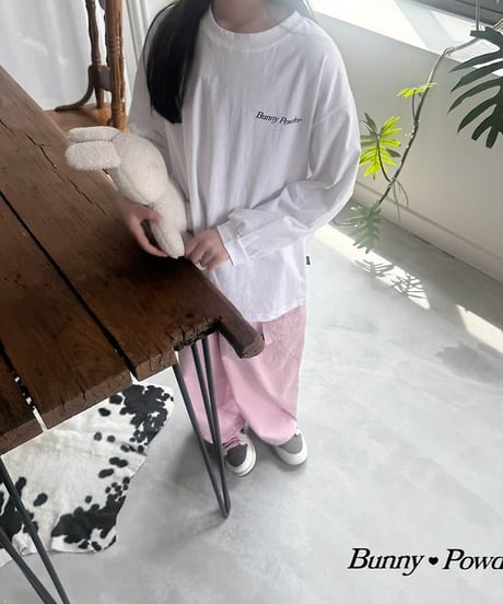 【BUNNY POWDER】【予約商品】bunny logo big long tee【90-150cm】【MOM】