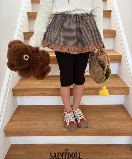 【saont doll】【予約商品】check apron skirt【S.M.L】