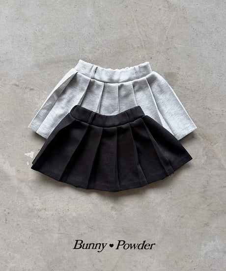 【BUNNY POWDER】【予約商品】sweat pleats mini skirt【90-150cm】