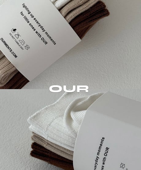 【OUR】【予約商品】socks 3solor set【15-23cm】