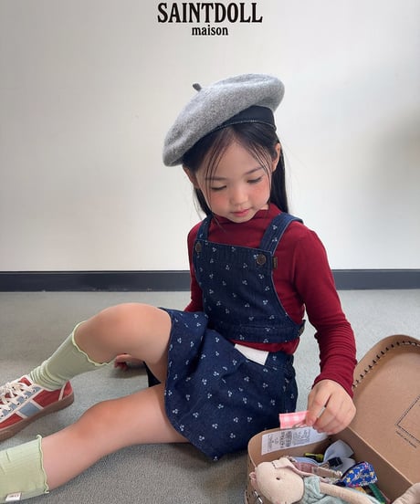 【saont doll】【予約商品】cherry denim set up-TOPS-【90-150cm】
