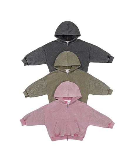 【OUR】【予約商品】pigment waffle parka【90-160cm】