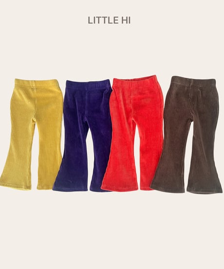 【LITTLE HI】【予約商品】color flare pants【80-120cm】