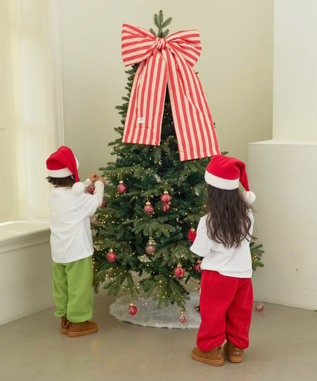 【LITTLE HI】【予約商品】Santa cat tee【80-120cm】【MOM】