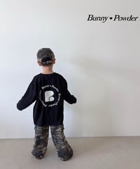 【BUNNY POWDER】【予約商品】bunny logo big long tee【90-150cm】【MOM】