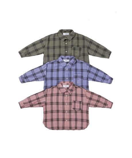 【OUR】【予約商品】gingham check shirt【90-160cm】