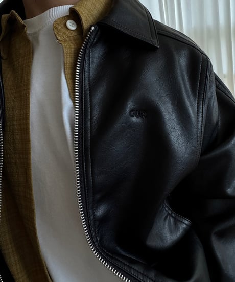 【OUR】【予約商品】leather jacket【90-160cm】