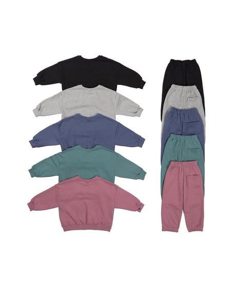 【OUR】【予約商品】color sweat set up【90cm-160cm】