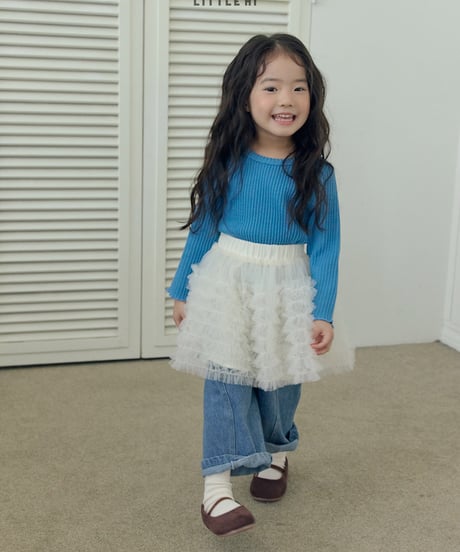 【LITTLE HI】【予約商品】color rib long tee【80-120cm】