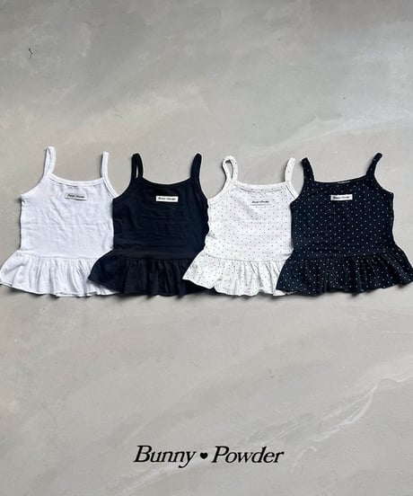 【BUNNY POWDER】【予約商品】dot layered frill camisole【90-150cm】